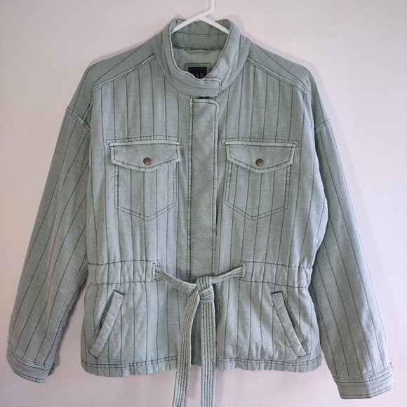 GAP Quilted Utility Jacket Casual Pockets Sage Green Cabincore Rustic Size Small - Picture 8 of 13